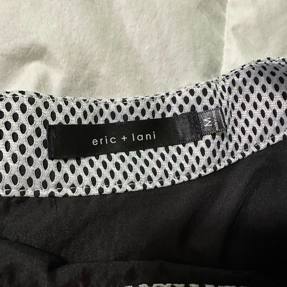Eric + Lani Mesh Mini Skater Skirt Medium White Black Zip Up Rave Festival Punk - Picture 7 of 7